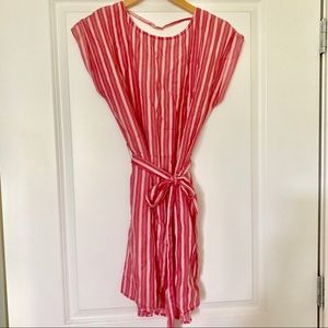 Hot pink striped Dress
